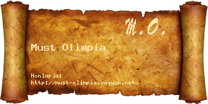 Must Olimpia névjegykártya